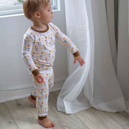 Honey Bear Two Piece Pajama Set