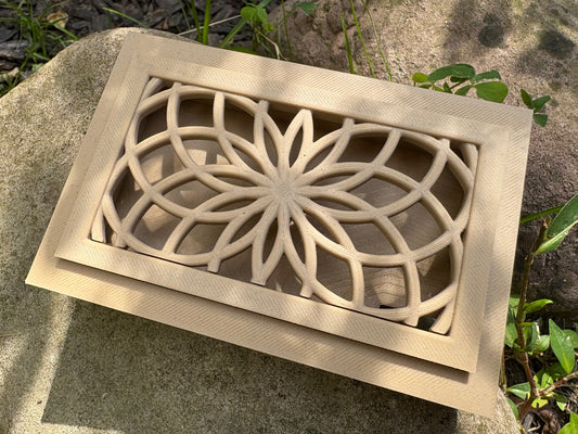 Draining Soap Dish Floral Geometric