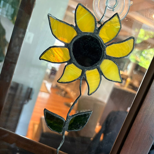 Sunflower Stained Glass Suncatcher