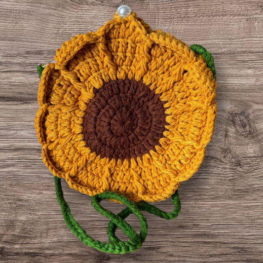 Crochet Sunflower Purse