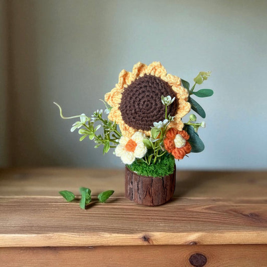 Crochet Sunflower Bouquet